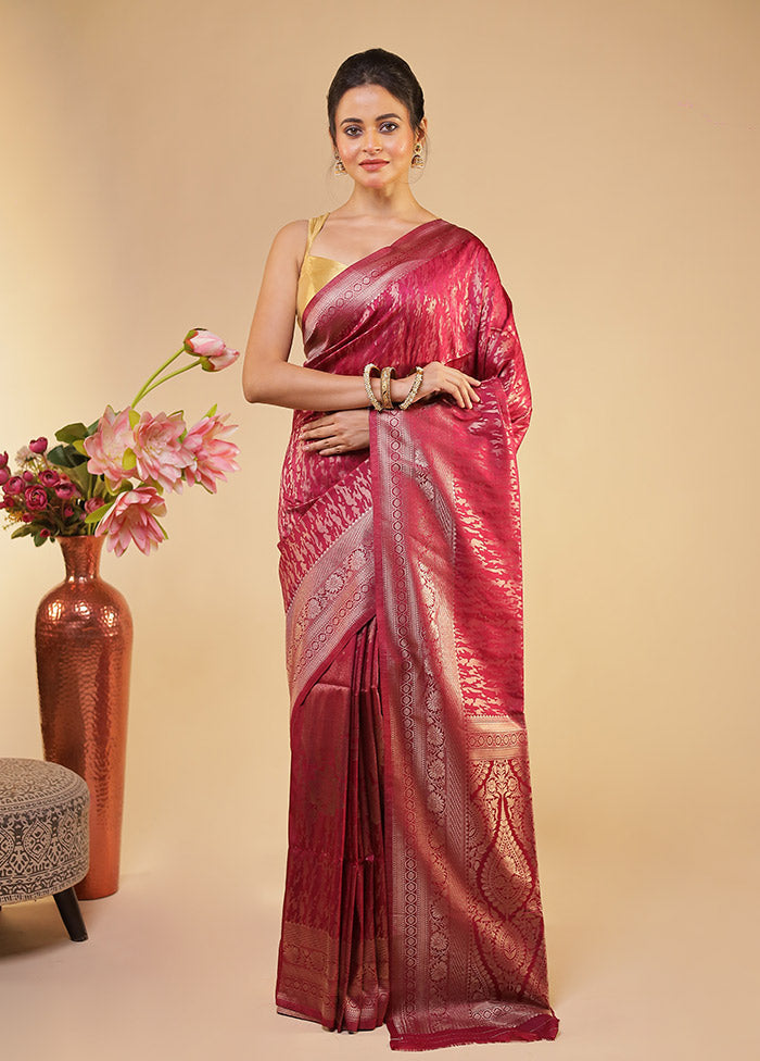 Purple Dupion Silk Saree With Blouse Piece
