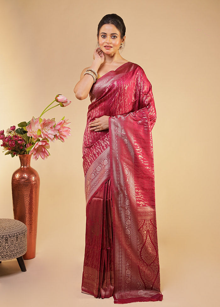 Purple Dupion Silk Saree With Blouse Piece