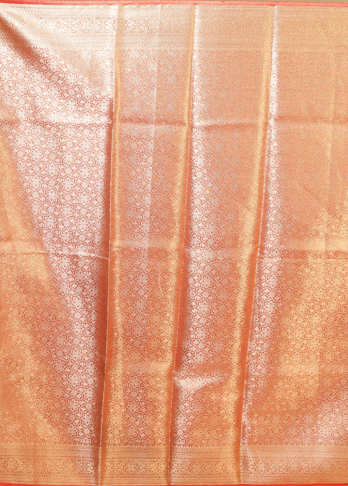 Pink Tissue Silk Saree With Blouse Piece