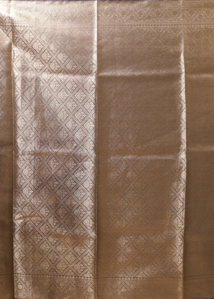 Purple Tissue Silk Saree With Blouse Piece