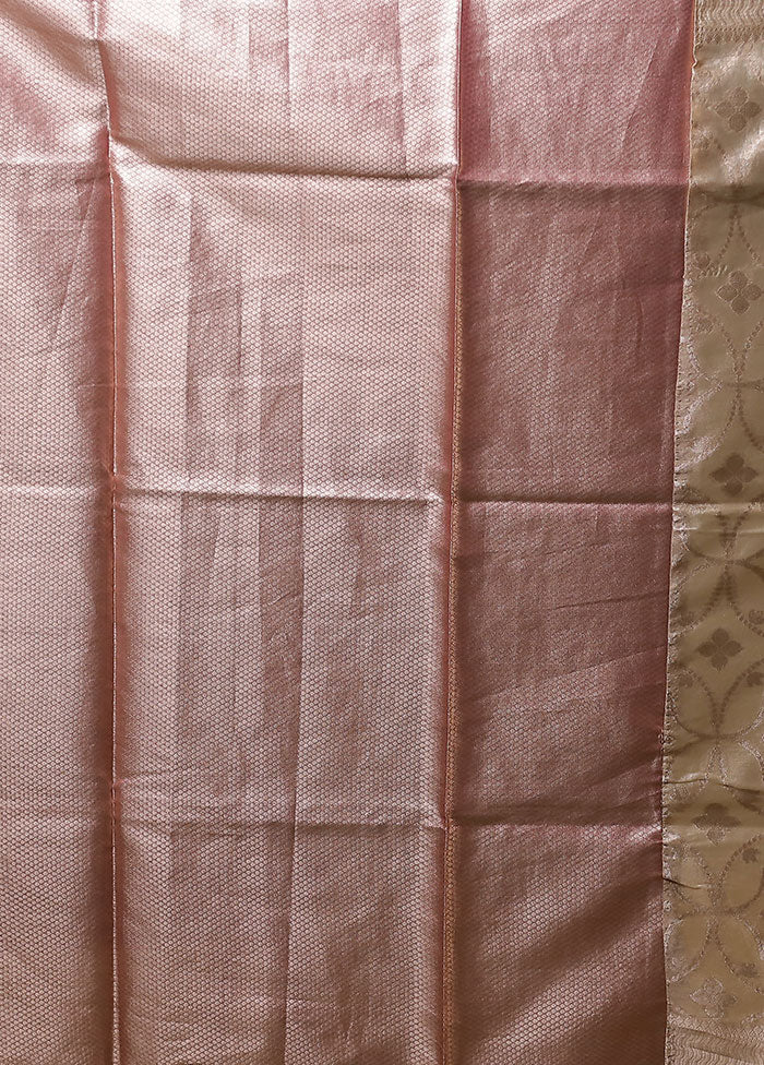 Cream Tissue Silk Saree With Blouse Piece