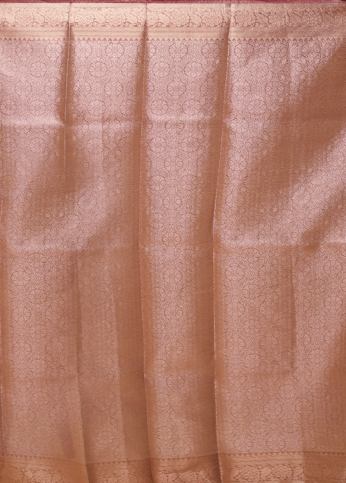 Brown Tissue Silk Saree With Blouse Piece