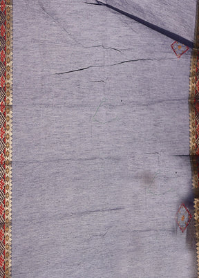 Blue Pure Cotton Saree With Blouse Piece