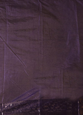 Blue Dupion Silk Saree With Blouse Piece