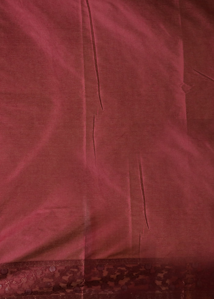 Purple Dupion Silk Saree With Blouse Piece
