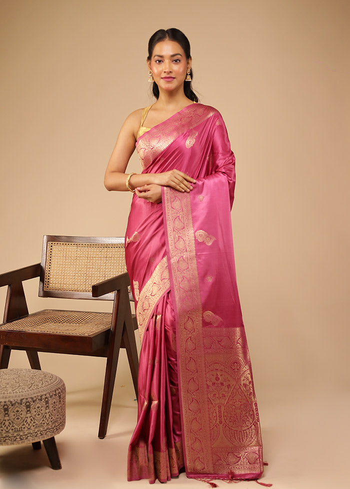 Purple Dupion Silk Saree With Blouse Piece