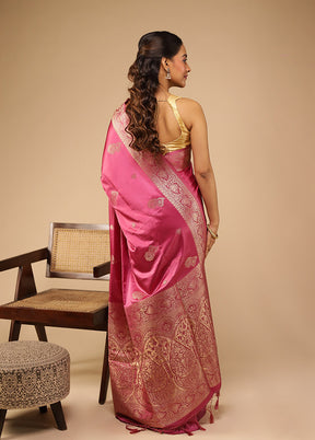 Purple Dupion Silk Saree With Blouse Piece