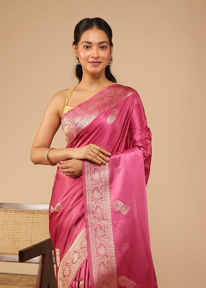 Purple Dupion Silk Saree With Blouse Piece