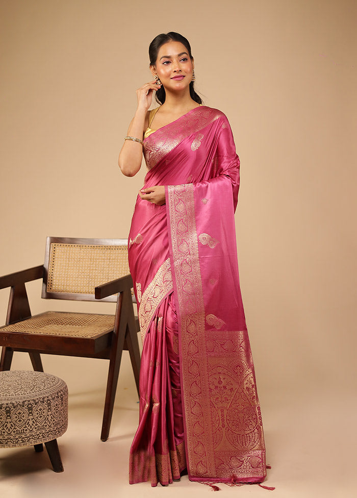 Purple Dupion Silk Saree With Blouse Piece