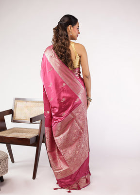 Purple Dupion Silk Saree With Blouse Piece