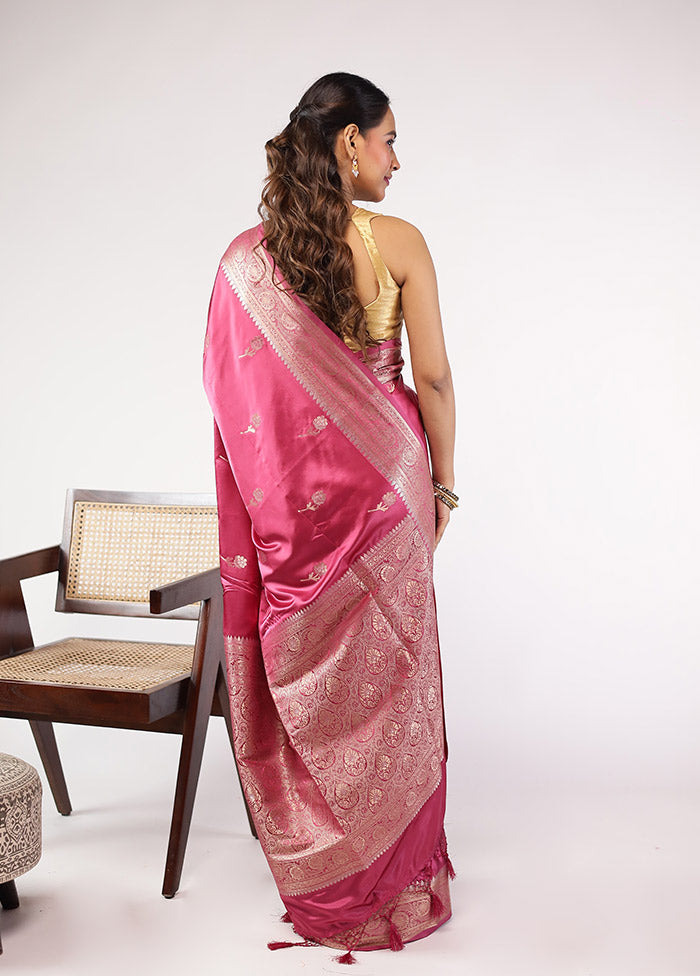 Purple Dupion Silk Saree With Blouse Piece
