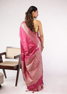 Purple Dupion Silk Saree With Blouse Piece