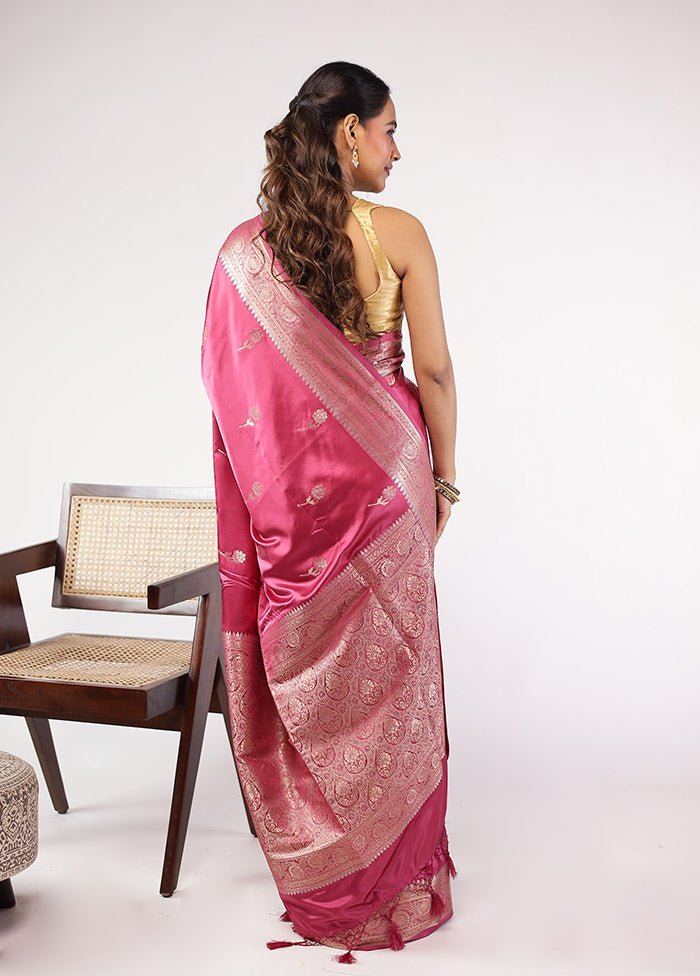 Purple Dupion Silk Saree With Blouse Piece