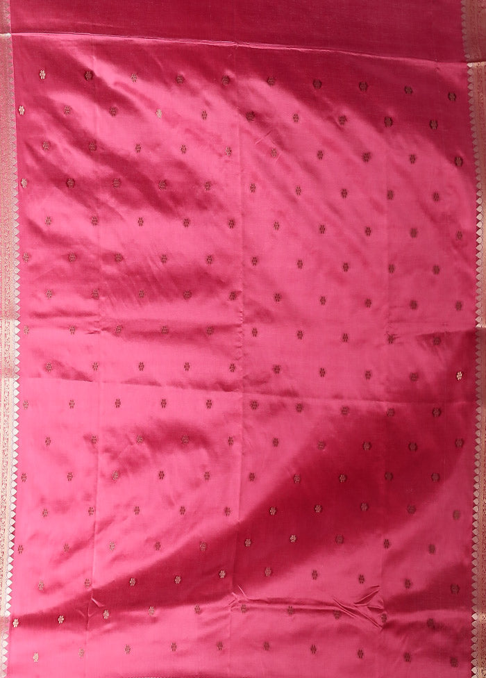 Purple Dupion Silk Saree With Blouse Piece