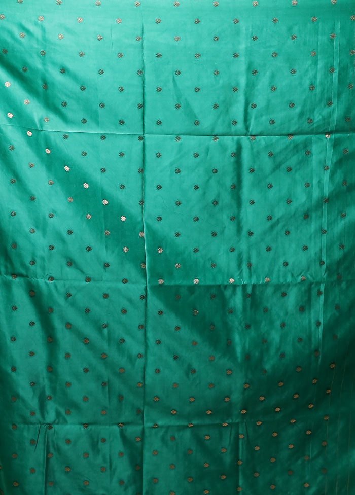 Green Dupion Silk Saree With Blouse Piece