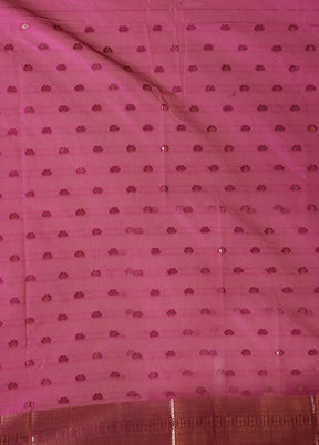 Purple Dupion Silk Saree With Blouse Piece