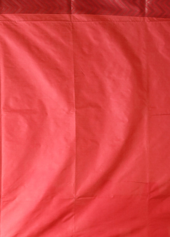 Pink Dupion Silk Saree With Blouse Piece