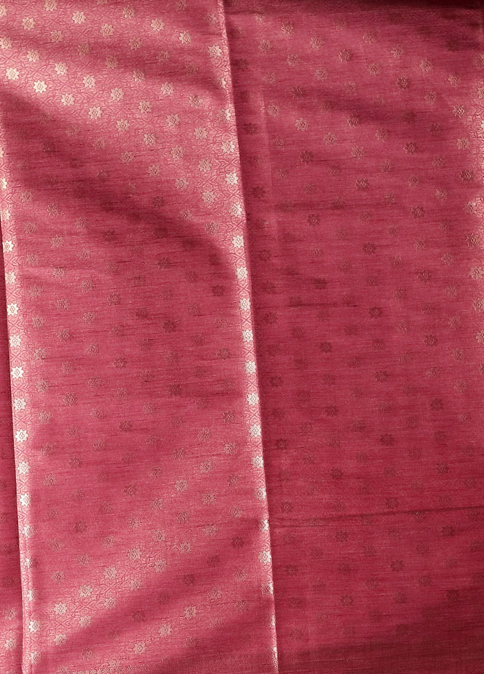 Purple Dupion Silk Saree With Blouse Piece