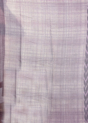 Purple Cotton Saree With Blouse Piece