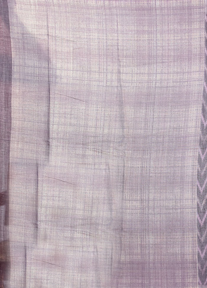 Purple Cotton Saree With Blouse Piece