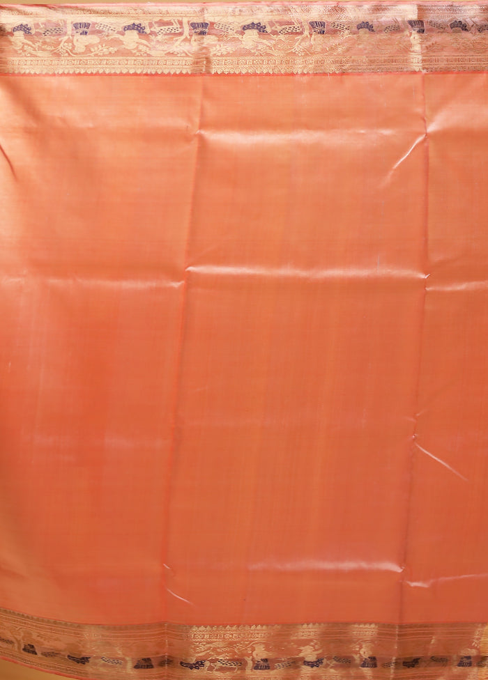 Pink Handloom Baluchari Pure Silk Saree With Blouse Piece