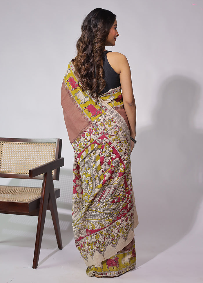 Purple Cotton Saree With Blouse Piece