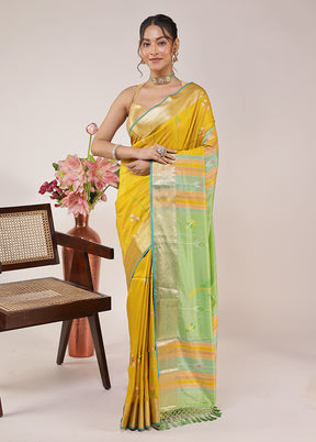 Multicolor Kalakethra Silk Saree With Blouse Piece