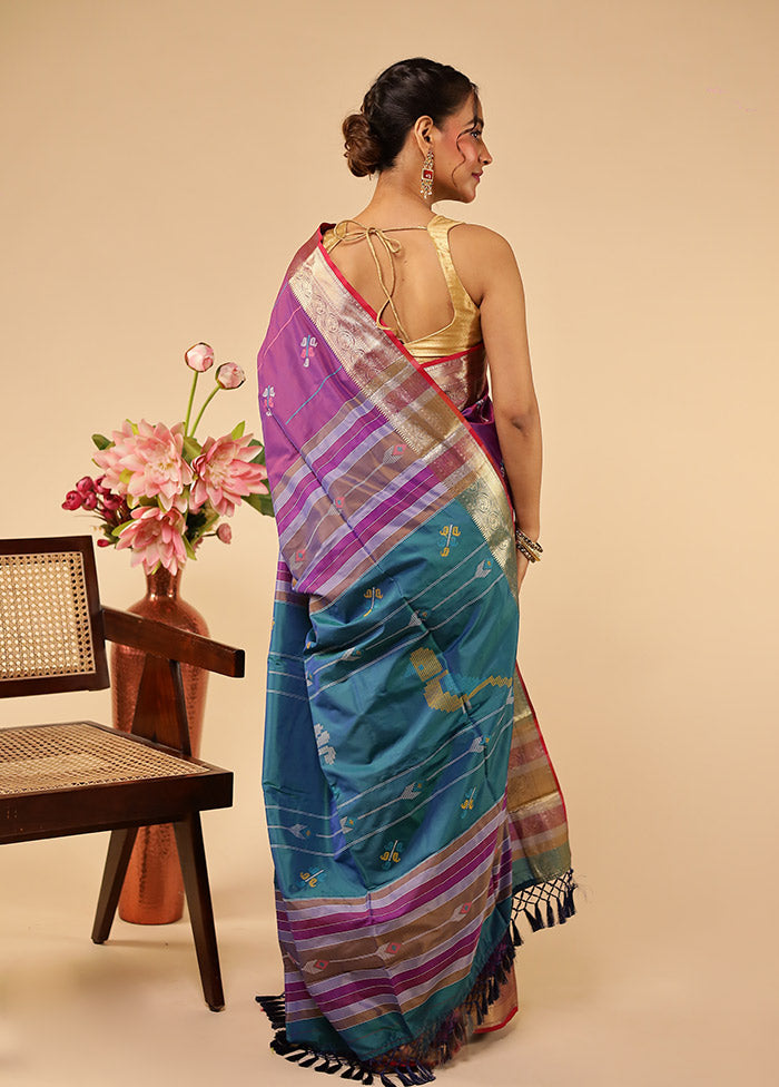 Multicolor Kalakethra Silk Saree With Blouse Piece