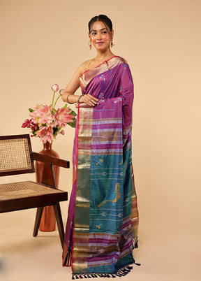 Multicolor Kalakethra Silk Saree With Blouse Piece