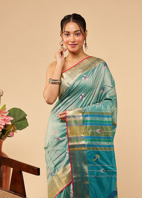 Multicolor Kalakethra Silk Saree With Blouse Piece
