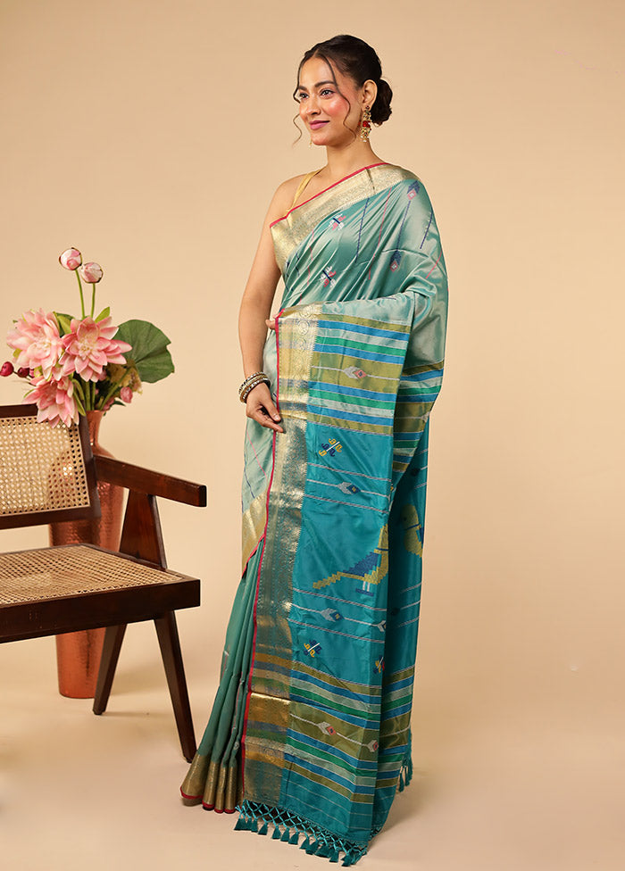 Multicolor Kalakethra Silk Saree With Blouse Piece