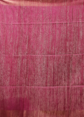 Purple Tussar Silk Saree With Blouse Piece