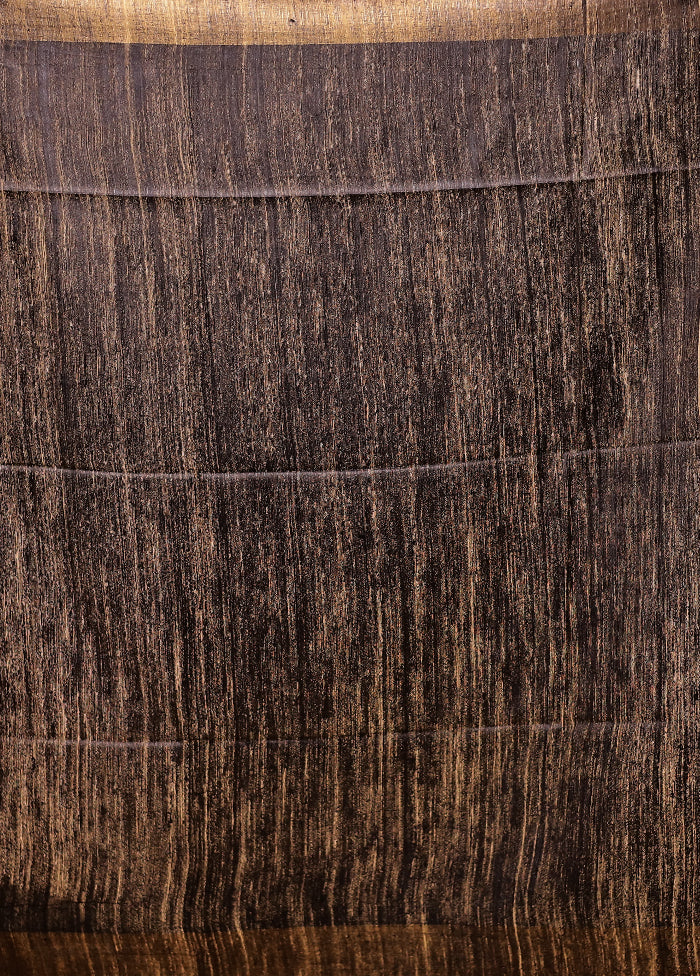 Cream Tussar Silk Saree With Blouse Piece