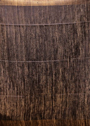 Cream Tussar Silk Saree With Blouse Piece