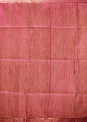 Purple Tussar Silk Saree With Blouse Piece