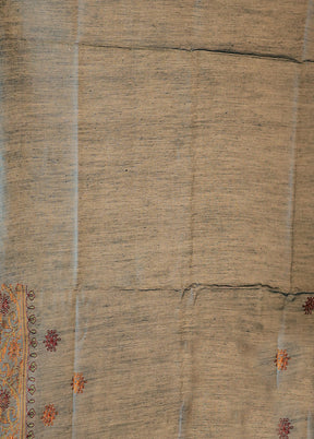 Green Tussar Silk Saree With Blouse Piece