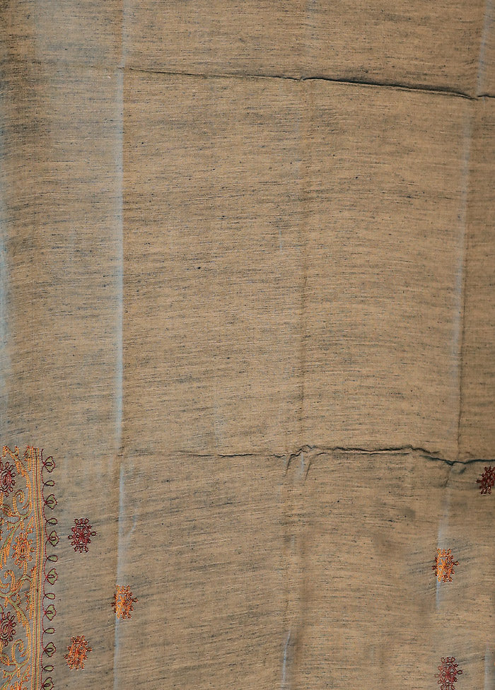 Green Tussar Silk Saree With Blouse Piece
