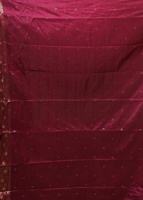 Purple Dupion Silk Saree With Blouse Piece