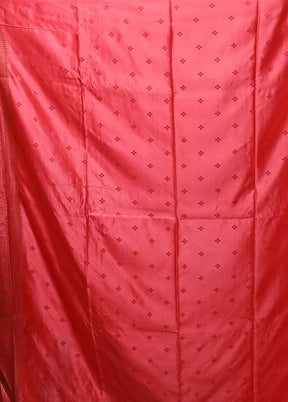 Pink Dupion Silk Saree With Blouse Piece