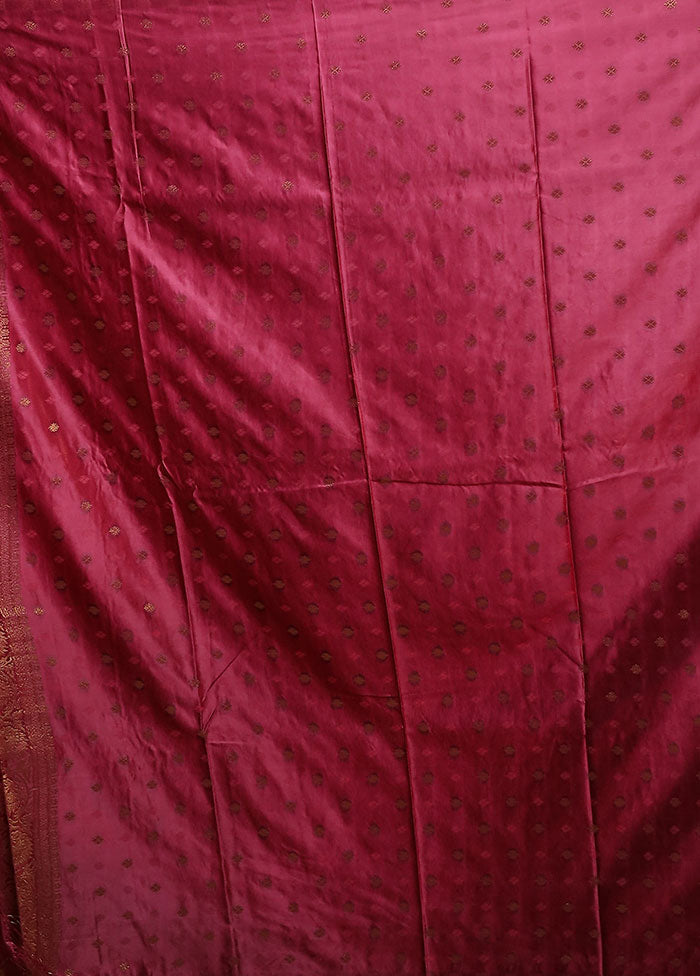 Purple Dupion Silk Saree With Blouse Piece