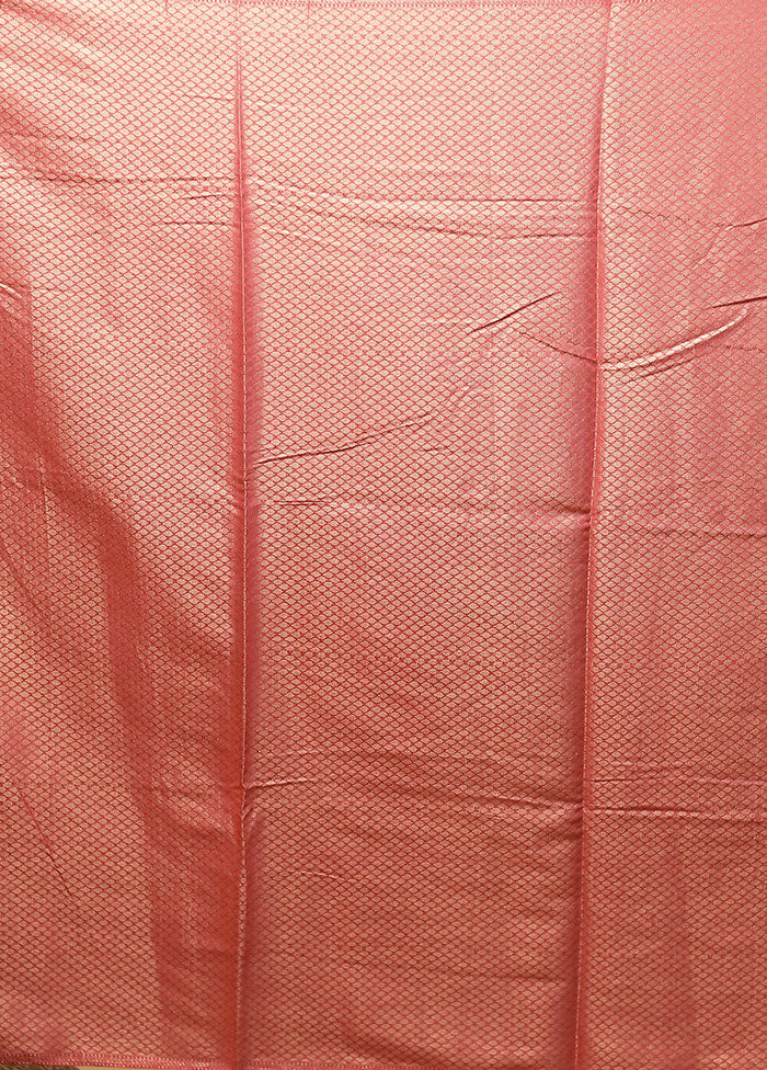 Pink Dupion Silk Saree With Blouse Piece