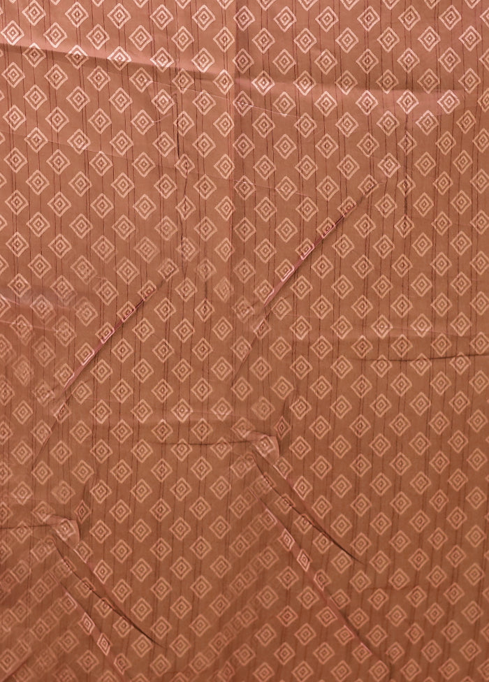 Maroon Tussar Silk Saree With Blouse Piece