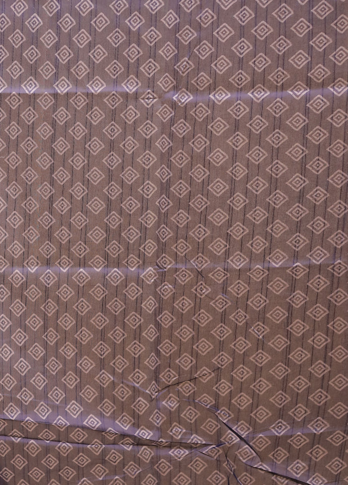 Blue Tussar Silk Saree With Blouse Piece