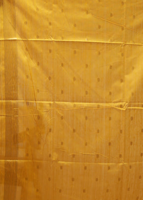Yellow Tussar Silk Saree With Blouse Piece