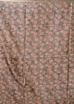 Multicolor Tussar Silk Saree With Blouse Piece