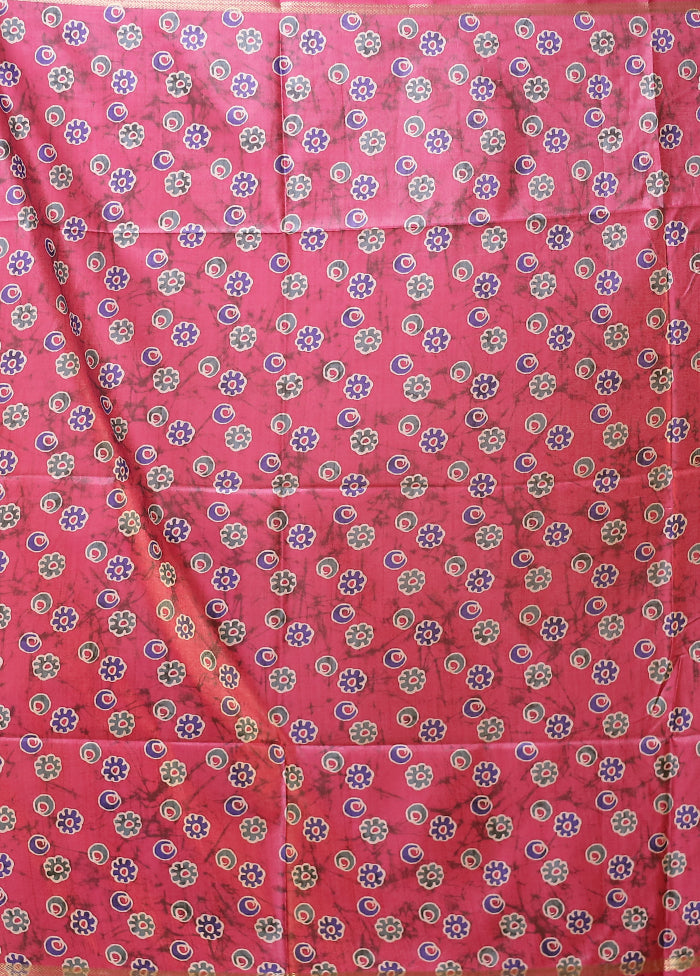 Multicolor Tussar Silk Saree With Blouse Piece