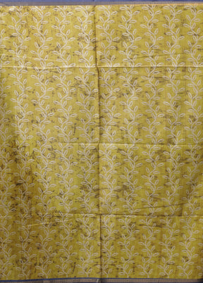 Cream Tussar Silk Saree With Blouse Piece