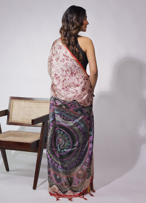 Multicolor Tussar Silk Saree With Blouse Piece