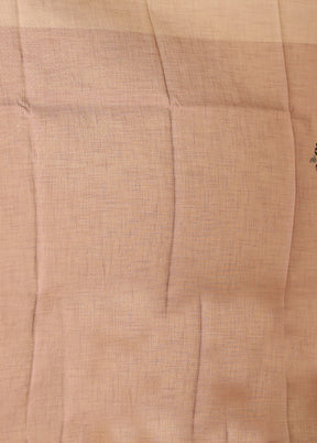 Purple Linen Silk Saree With Blouse Piece
