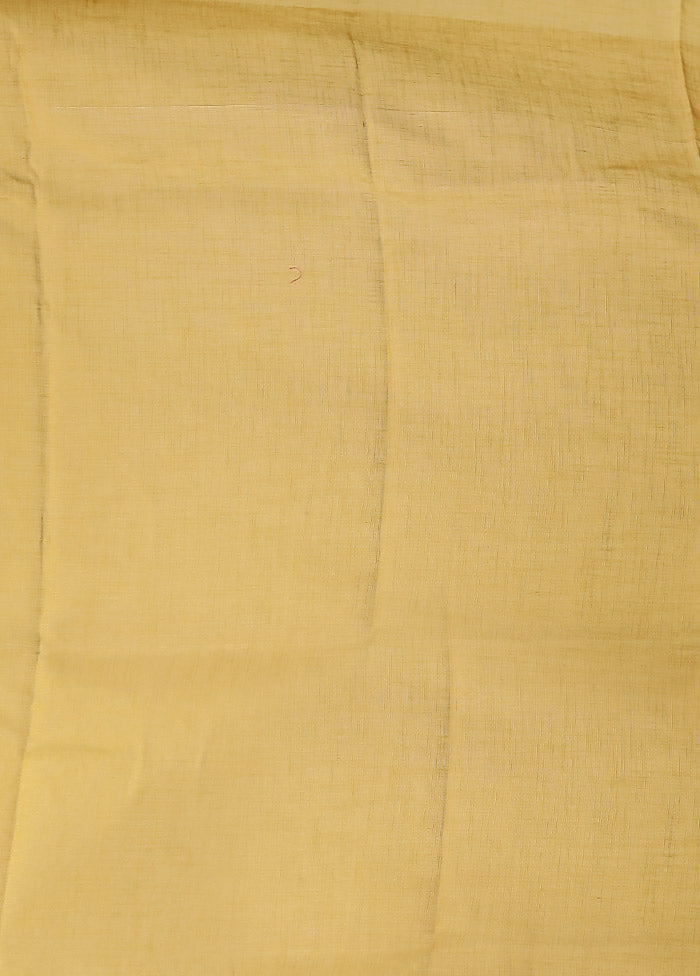 Green Linen Silk Saree With Blouse Piece
